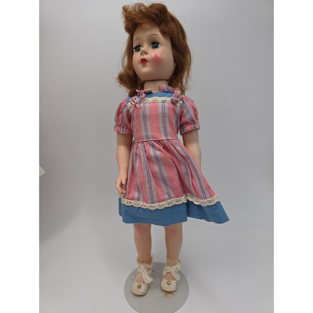 18" Vintage American Character Sweet Sue Hard Plastic Walker Doll 1950s Dress